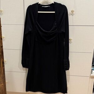 Athleta Elegant Black Long Sleeve Dress